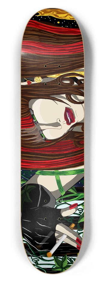 Sara Rose w/ Cigarette 7 5/8" Deck 7-5/8 Skateboard Deck