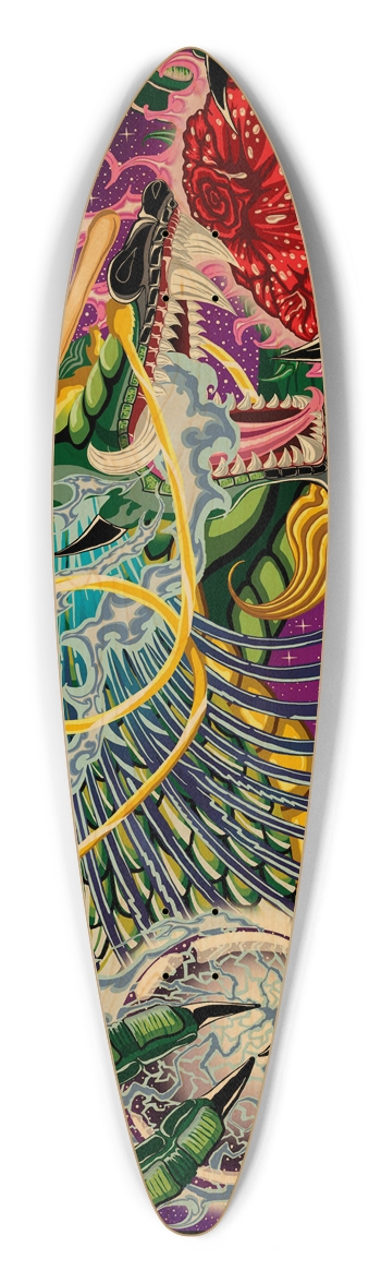 Dragon Of The Rose Pintail Longboard Deck Pintail Longboard