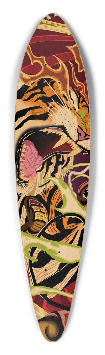 Tiger Pintail Longboard Deck Pintail Longboard