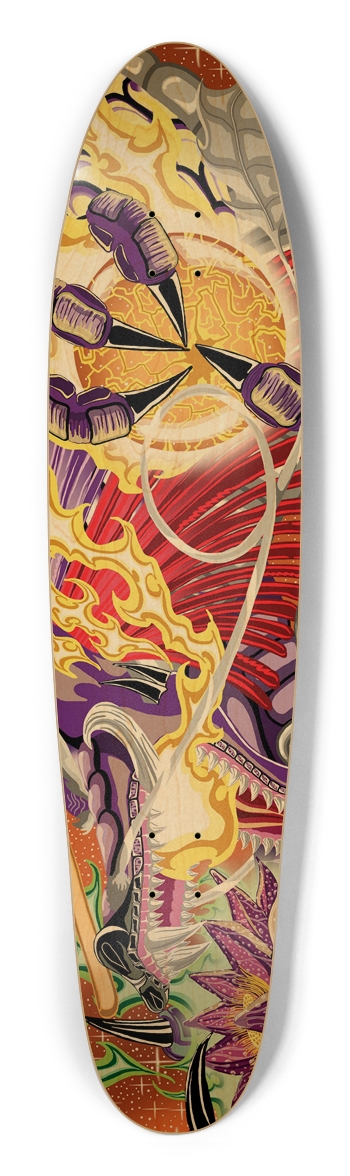 Dragon Of The Lotus Longboard Deck Longboard Shape