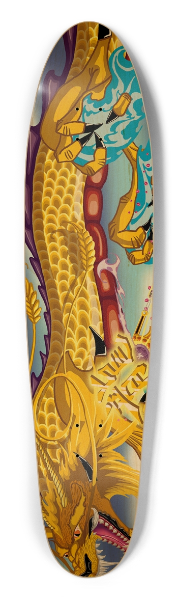 Golden Dragon Longboard Deck Longboard Shape