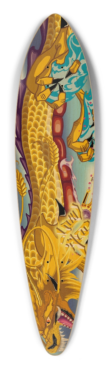 Golden Dragon Pintail Longboard Deck Pintail Longboard