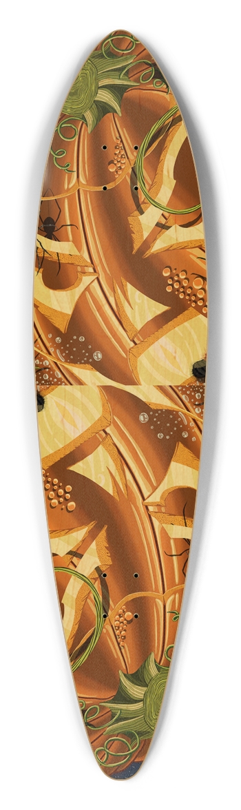 Cheshire Pumpkin Pintail Longboard Deck Pintail Longboard