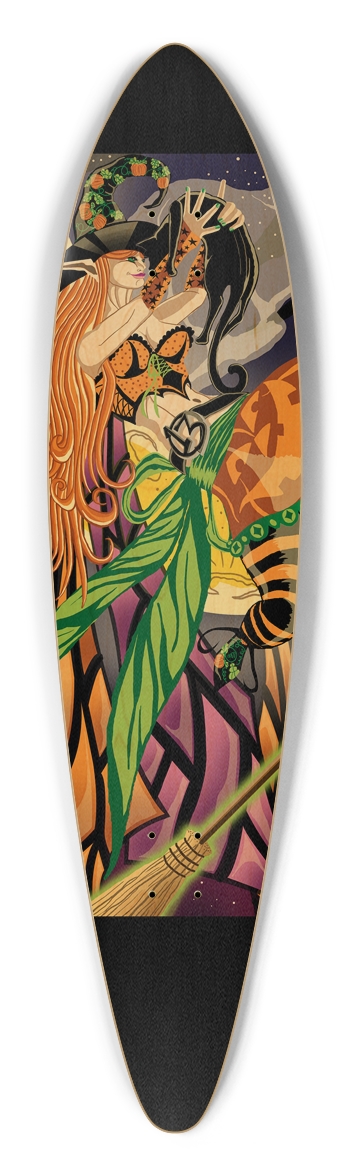 Cassandra The Witch Fairy Pintail Longboard Deck Pintail Longboard