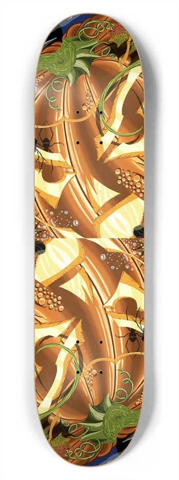 Cheshire Pumpkin 7 3/4" Deck 7-3/4 Skateboard Deck