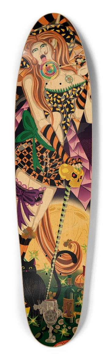 Cassandra w/ Lollipop Longboard Deck Longboard Shape