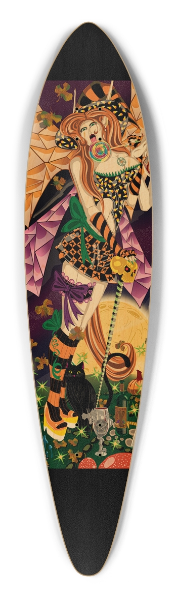 Cassandra w/ Lollipop Pintail Longboard Deck Pintail Longboard