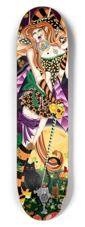 Cassandra w/ Lollipop 7 5/8" Deck 7-5/8 Skateboard Deck