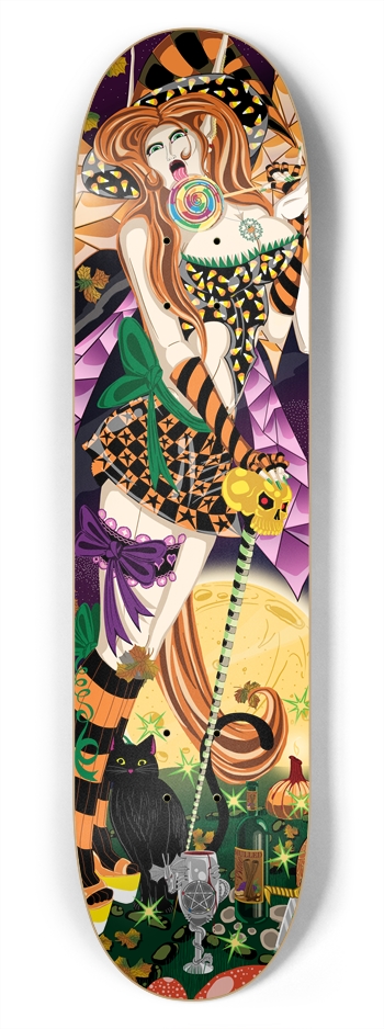 Cassandra w/ Lollipop 7 3/4" Deck 7-3/4 Skateboard Deck