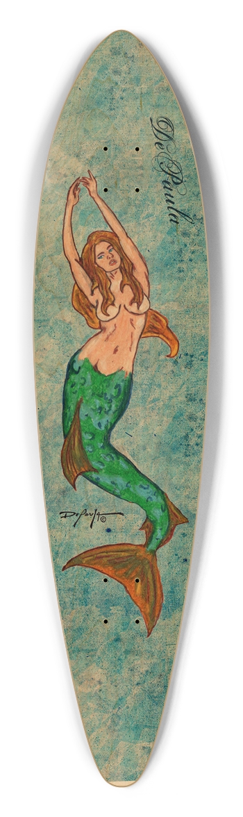 Exotic Mermaid Pintail Skateboard Pintail Longboard