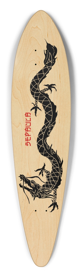 Black Dragon Silver Pintail Longboard