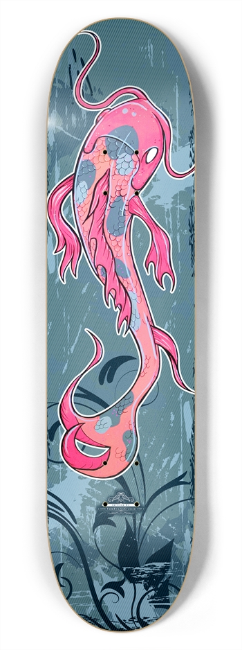 Pink Koi Fish Skateboard 7-3/4 Skateboard Deck