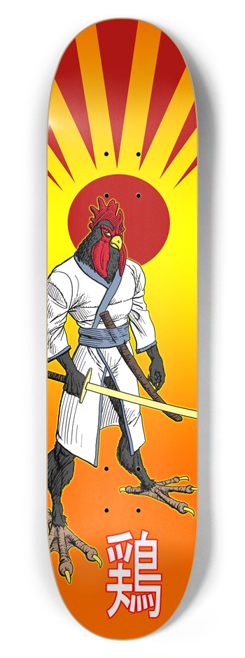 Samurai Chicken 7-3/4 Skateboard Deck