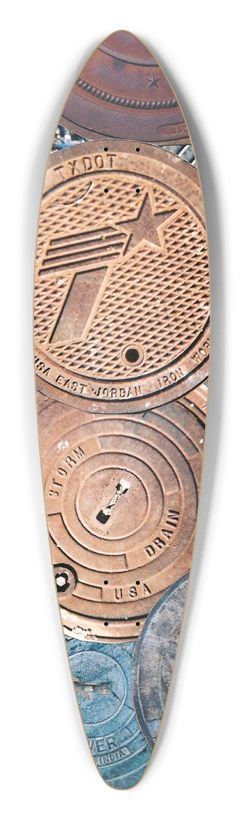 TXDOT Long Iron Pintail Longboard