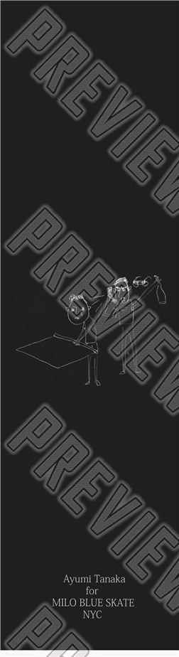 Mike S - Ayumi Tanaka- black 8 Inch Skateboard Deck