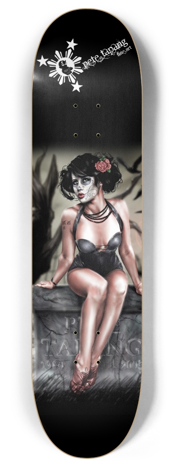 The Deaths of Pete Tapang 8 Inch Skateboard Deck