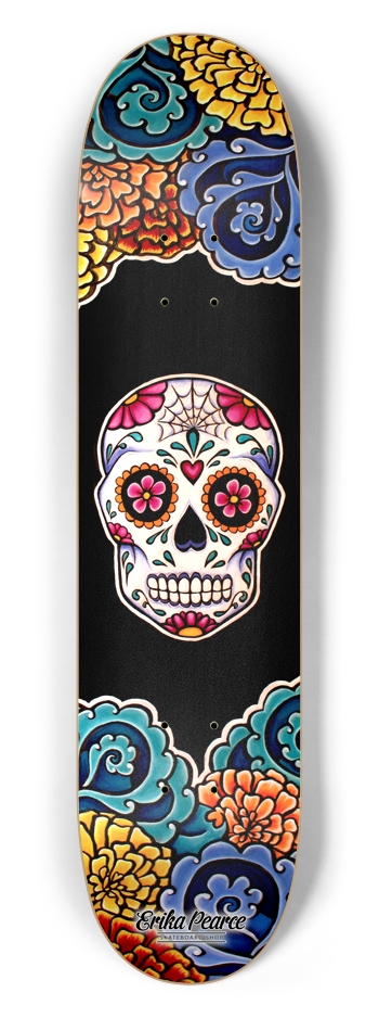 Sugar Skull 7.5 x 31.5 7-1/2 Skateboard Deck
