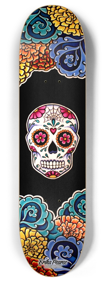 Sugar Skull 8 x 32  8 Inch Skateboard Deck