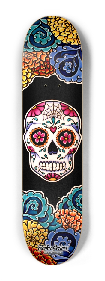 Sugar Skull 7.25 x 29 7-1/4 Mini/Kid Skateboard