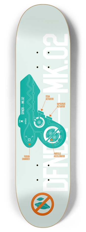 Earth Defender MK.02 – Ray Gun 8 Inch Skateboard Deck