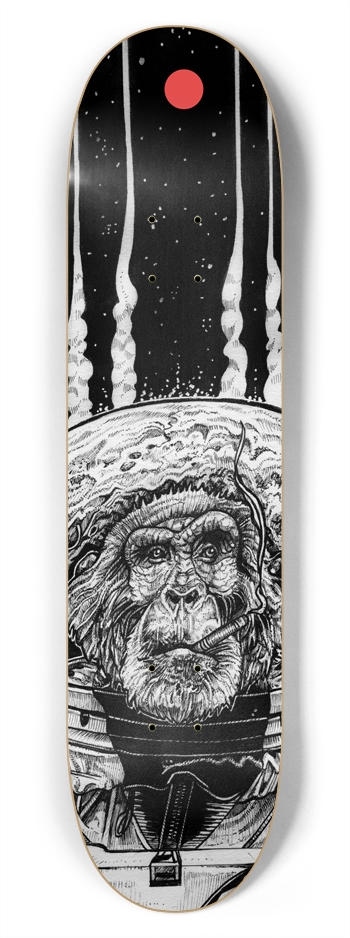 Space Monkey  7-3/4 Skateboard Deck