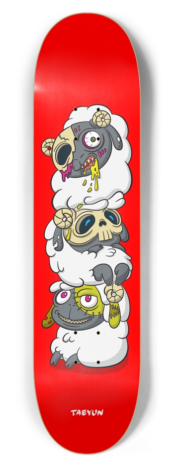 Zombie Sheep (7.75 X 31.75) 7-3/4 Skateboard Deck