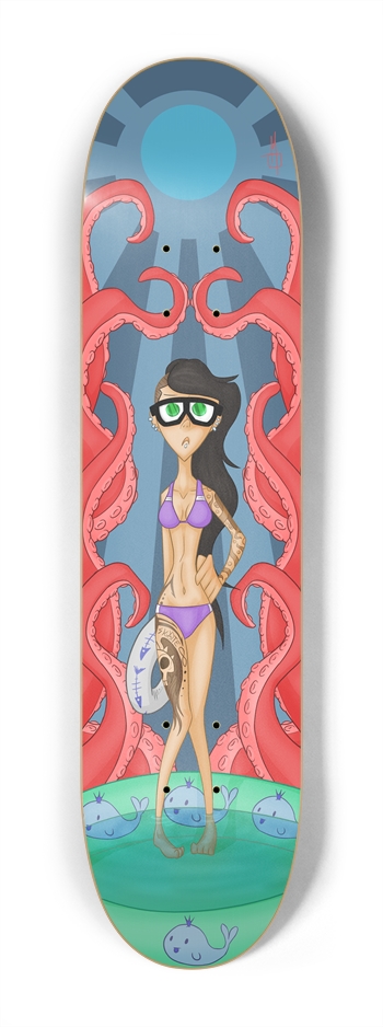 Where did the Pool Party Go? 7-1/4 Mini/Kid Skateboard