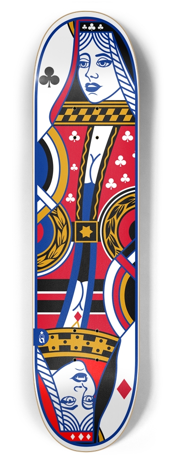 cardz_queen-cd 7-7/8 Skateboard Deck
