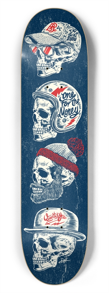 Skulls 7-3/4 Skateboard Deck