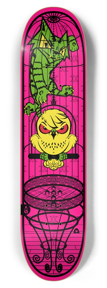 zcat_bird-pink 7-7/8 Skateboard Deck
