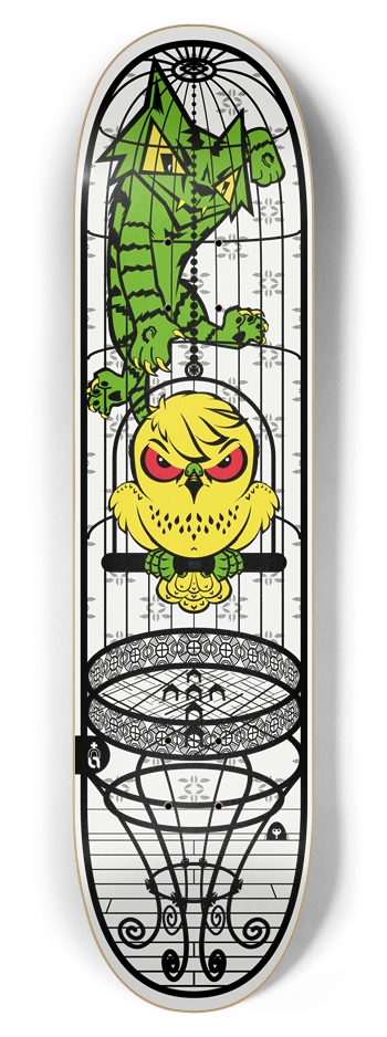 zcat_bird-white 7-7/8 Skateboard Deck
