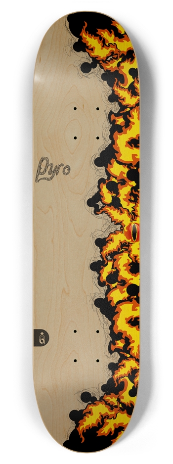 edged_pyro 7-7/8 Skateboard Deck