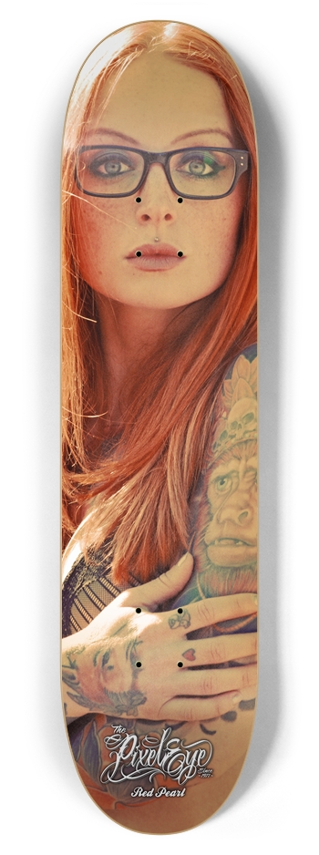 The Pixeleye - Pin-Up Series // Red Pearl 7-7/8 Skateboard Deck