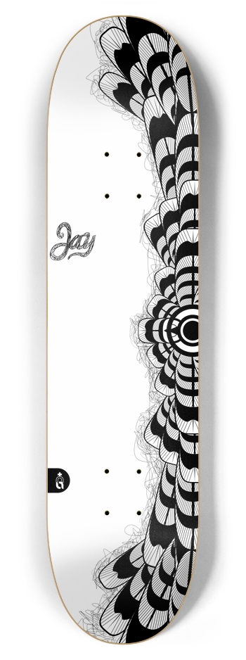 edged_jay {bw} 7-7/8 Skateboard Deck