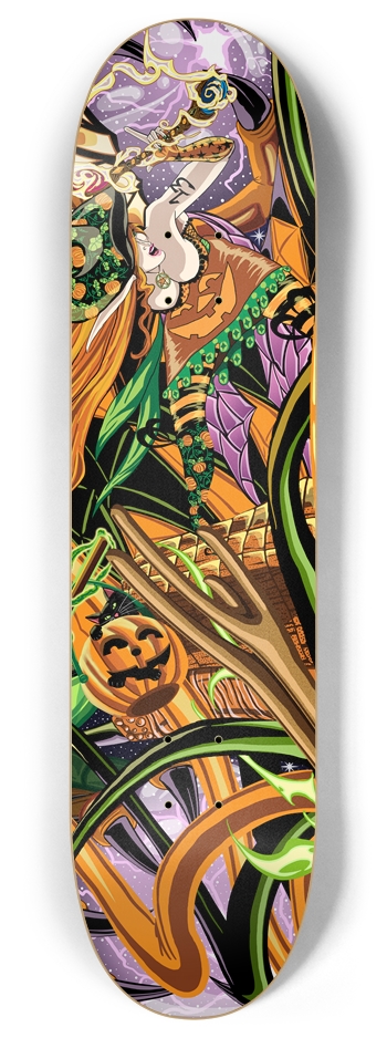 Cassandra Rides The Halloween Dragon 8" Deck 8 Inch Skateboard Deck