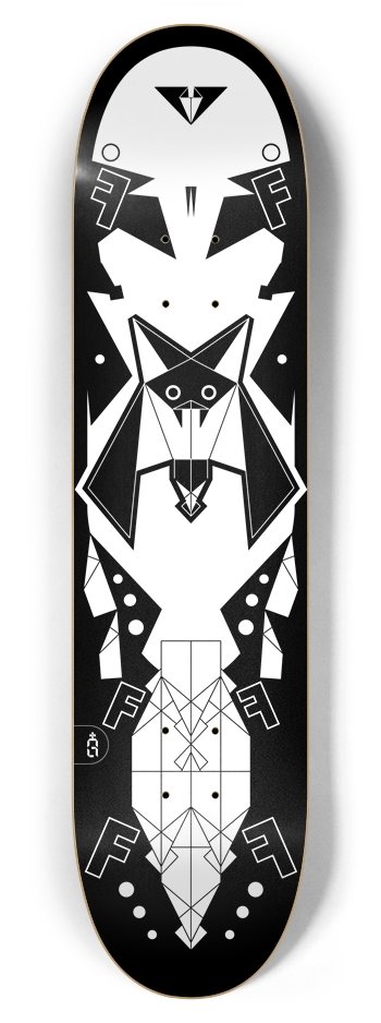 origam_bat {bw} 7-7/8 Skateboard Deck
