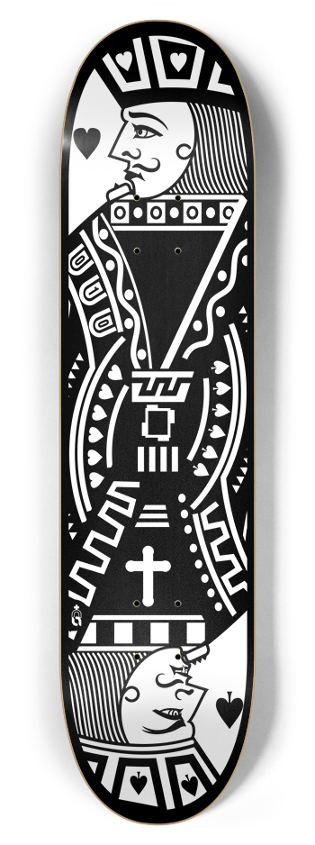 cardz_jack-hs {bw} 7-7/8 Skateboard Deck