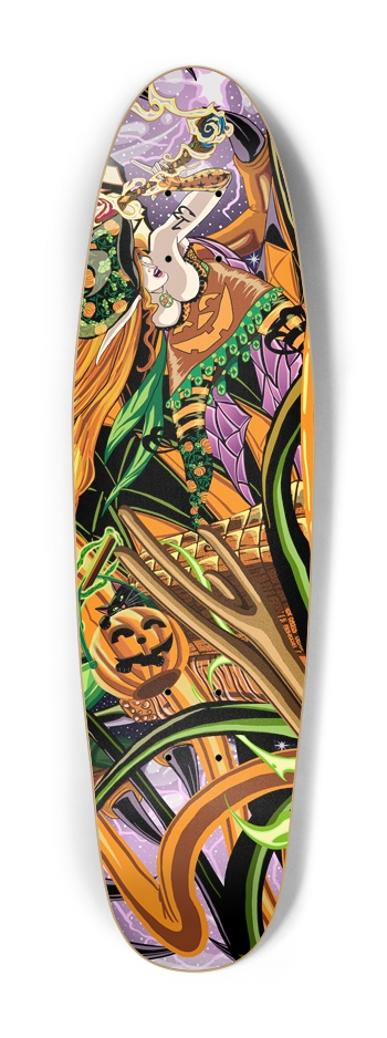 Cassandra Rides The Halloween Dragon Cruiser Deck Cruiser Shape