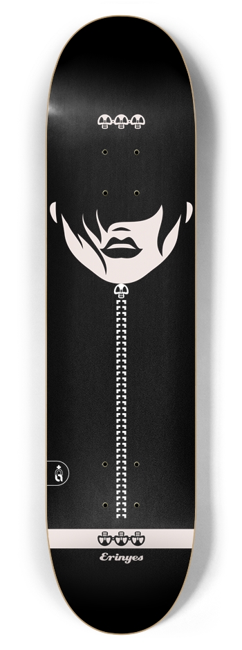 goddez_erinyes {bw} 7-7/8 Skateboard Deck