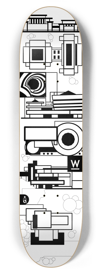 arch_w {bw} 7-7/8 Skateboard Deck
