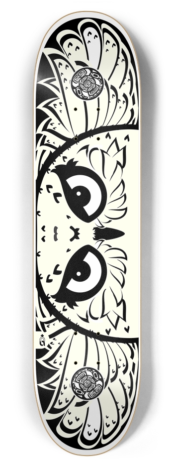 eyez_snow {bw} 7-7/8 Skateboard Deck
