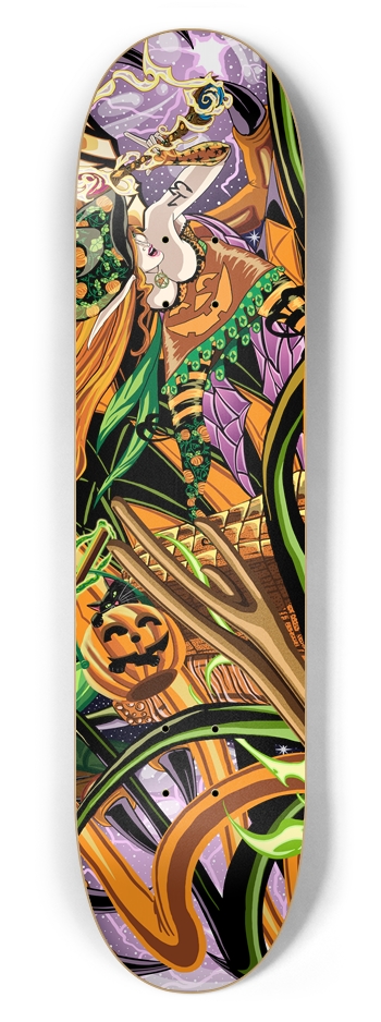 Cassandra Rides The Halloween Dragon 7 5/8" Deck 7-5/8 Skateboard Deck