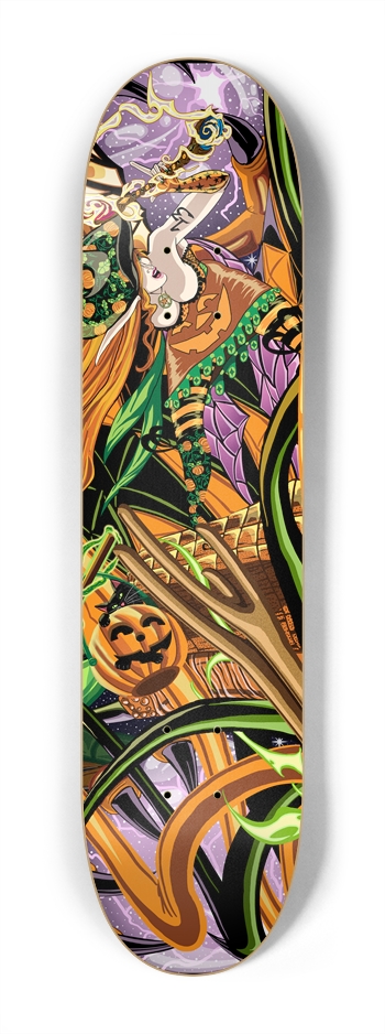 Cassandra Rides The Halloween Dragon 7 1/4" Deck 7-1/4 Mini/Kid Skateboard