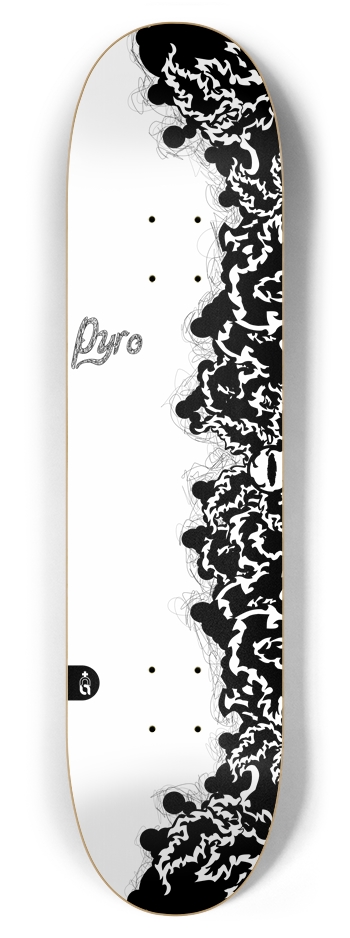 edged_pyro {bw} 7-7/8 Skateboard Deck