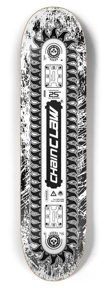 chain_claw {bw} 7-7/8 Skateboard Deck