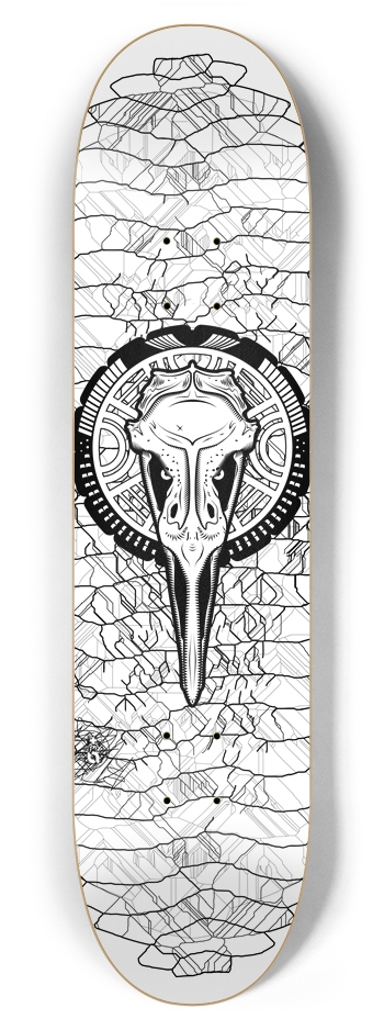 lake_trapper_spirit{bw} 7-7/8 Skateboard Deck