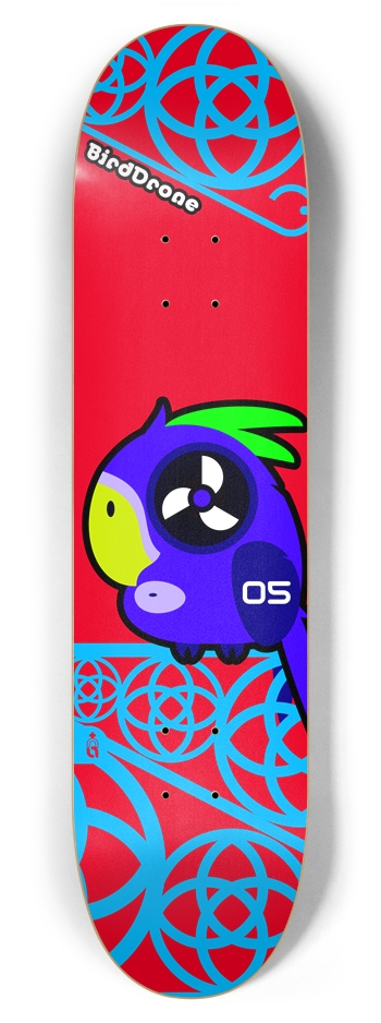 birddrone_05_purple 7-7/8 Skateboard Deck