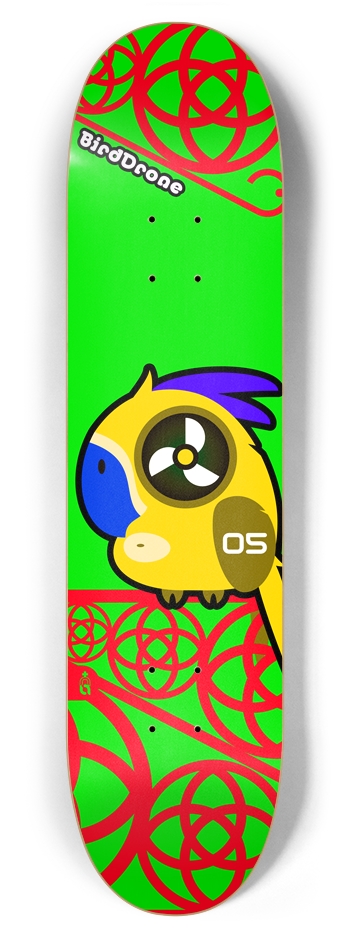 birddrone_05_yellow 7-7/8 Skateboard Deck