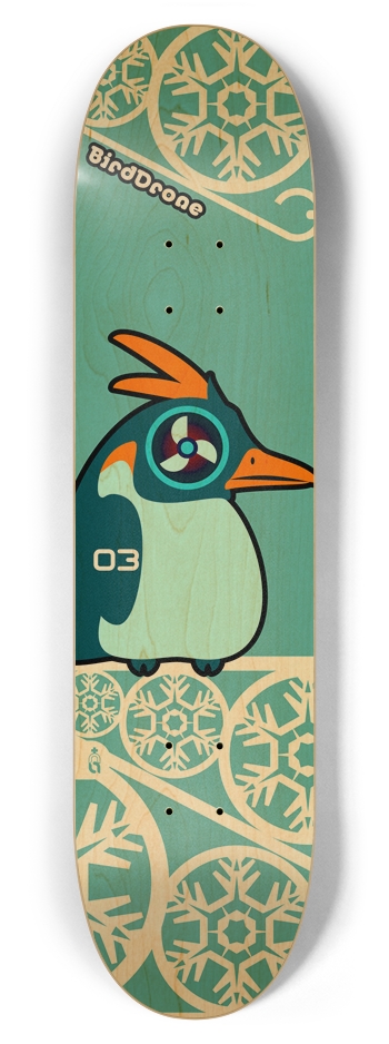 birddrone_03_blue{n} 7-7/8 Skateboard Deck