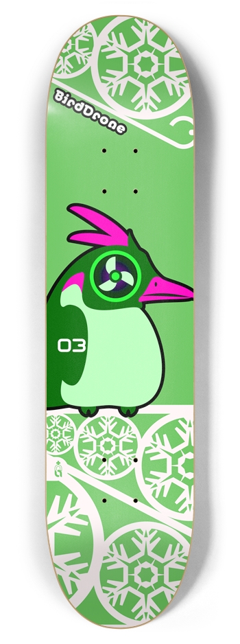 birddrone_03_green 7-7/8 Skateboard Deck